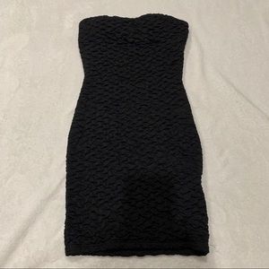 Charlotte Russe XS Black strapless midi dress